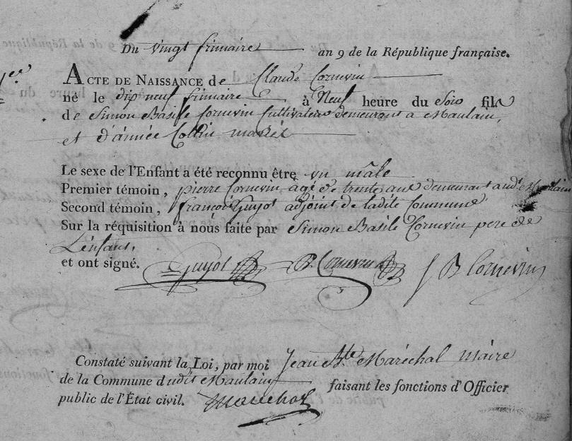 Naissance Claude Cornevin 20 Frimaire an 9.jpg